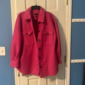 Pink aqua shacket- worn once, in great condition